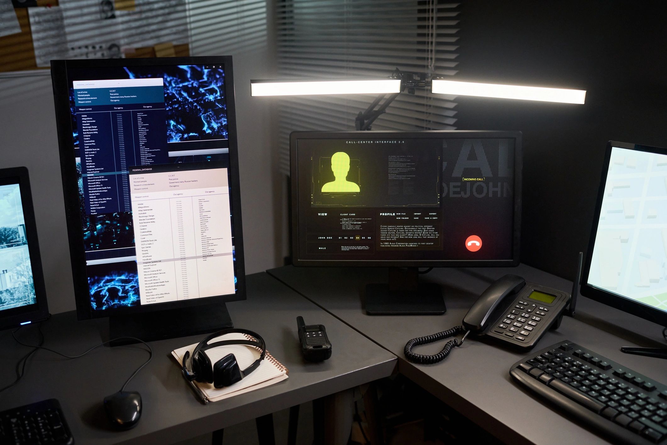 Research and reporting workstation with charts and records
